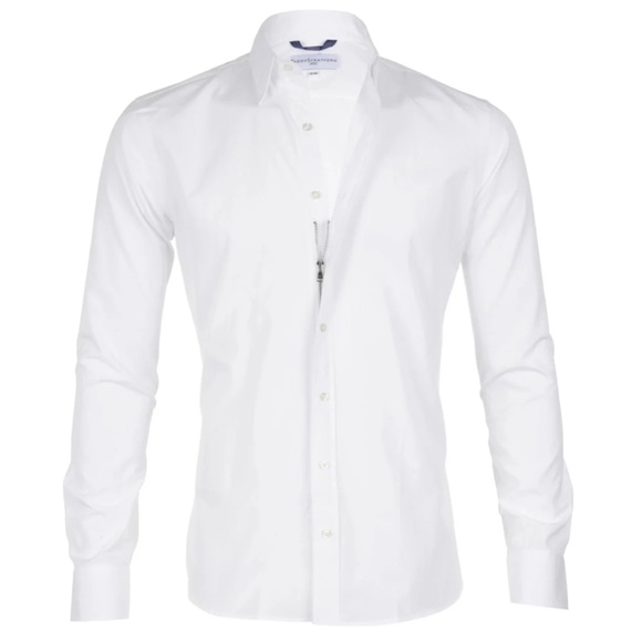 Teddy Stratford White Men's Broadcloth Dress Shirt - Picture 2 of 4